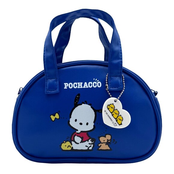 NEW Sanrio Pochacco Small Boston Crossbody BAG BLUE - Picture 1 of 4